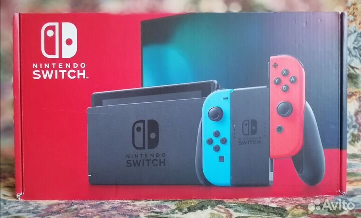 Nintendo switch rev 2 полный комплект