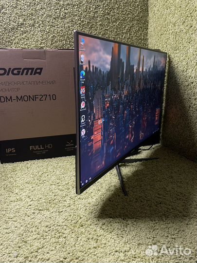 Новый большой IPS монитор 27 дюймов FullHd