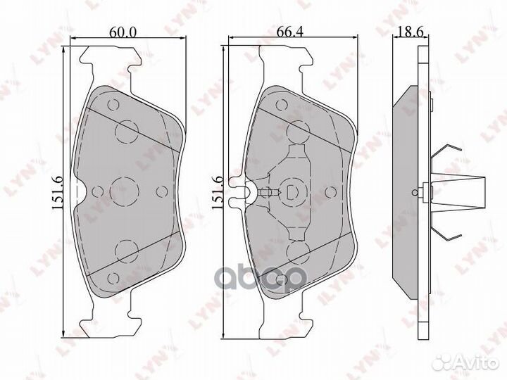 Колодки тормозные дисковые перед 1,853 BD53