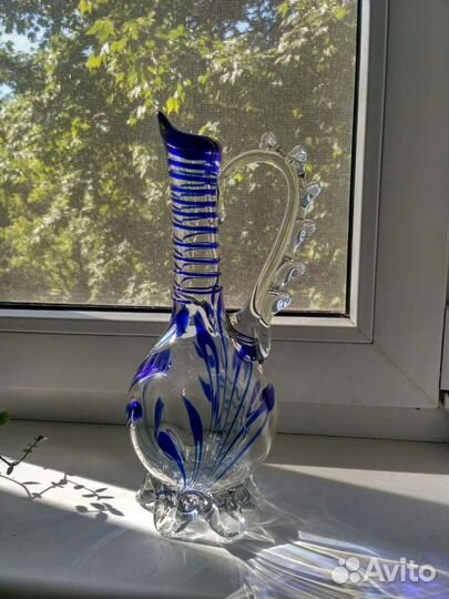 Кувшин цветное стекло