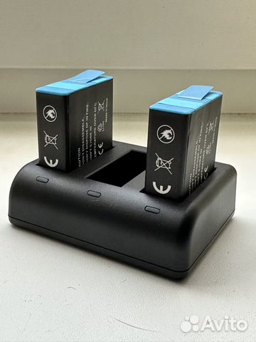 Аккумулятор для gopro 9,10,11 + зарядка на 3 аккум