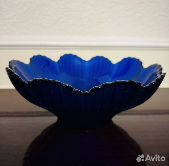 Ваза салатник цветное стекло