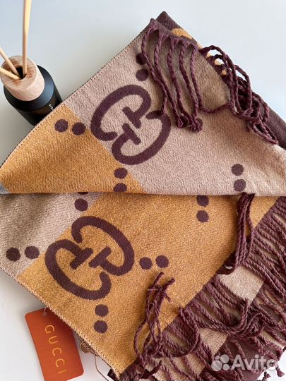Шарф женский gucci коричневый
