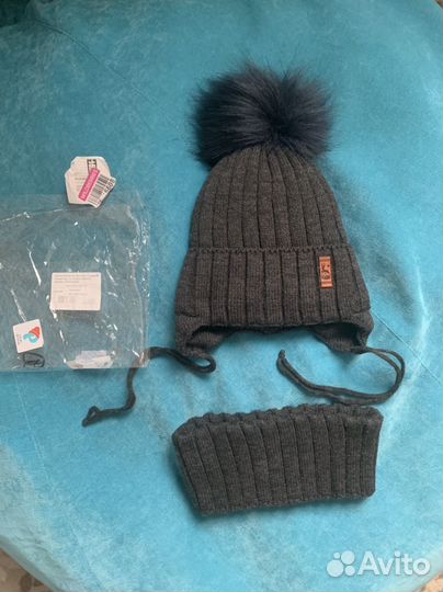 Шапка и снуд Русбубон новый комплект