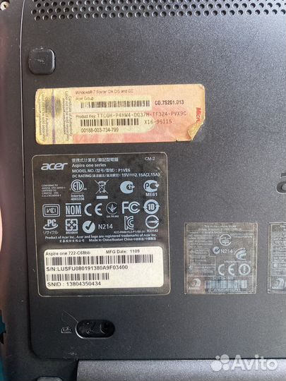 Acer aspire one 722