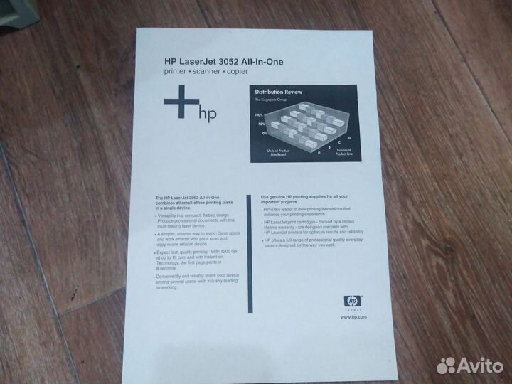 Лазерное мфу HP LaserJet 3052 Новый картридж