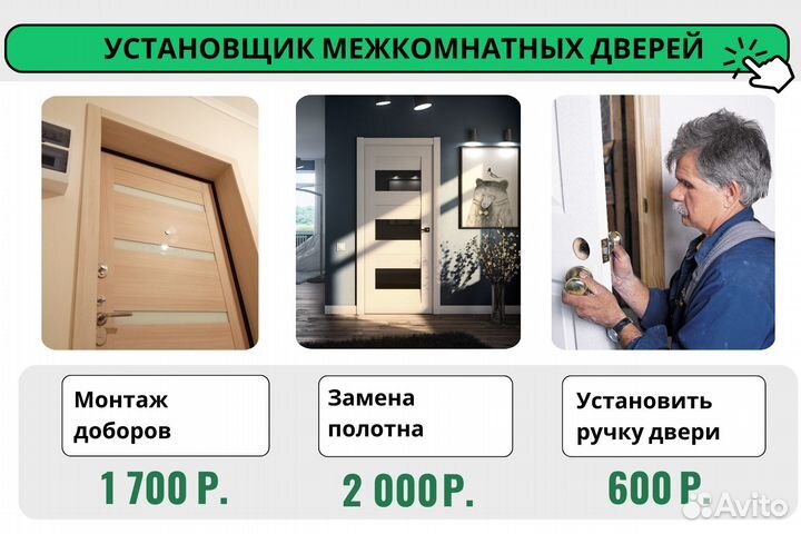 Установка межкомнатных дверей