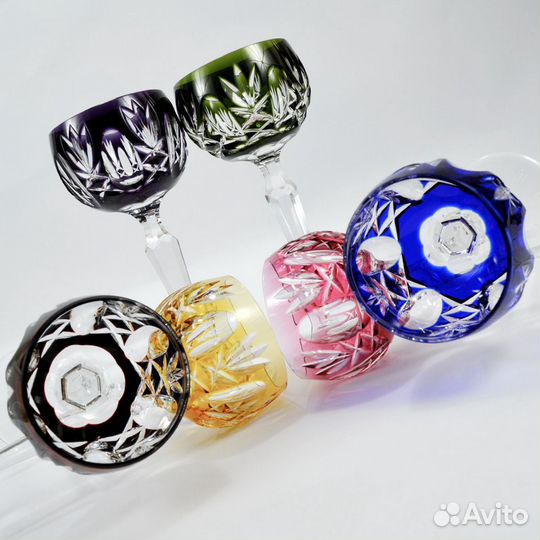 Бокалы вино цветной хрусталь Peill Германия