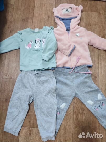 Одежда на девочку 80-86 (от 1 до 2 лет) пакетом