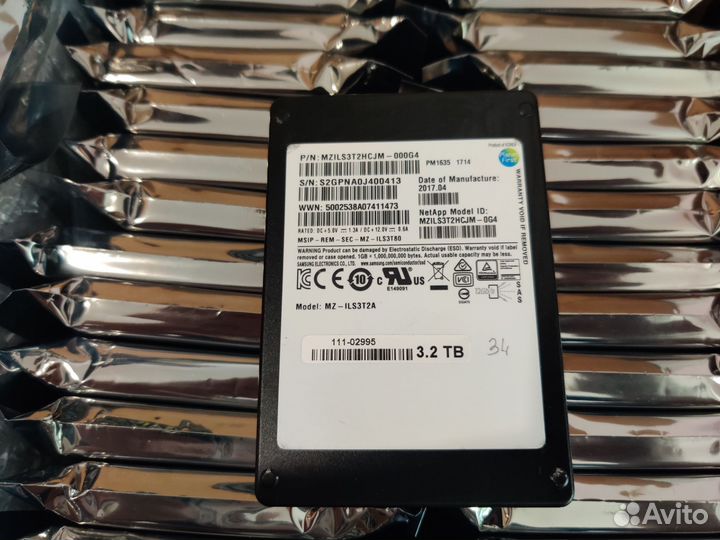 Серверные SSD Samsung PM1635 3.2Tb SAS 12G