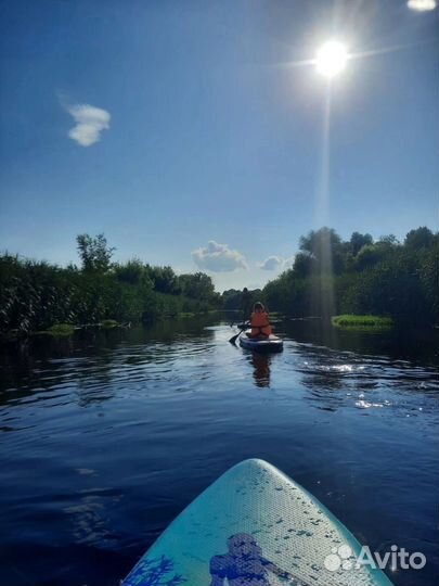 Сап-тур по реке на сап бороде. Отдых на природе