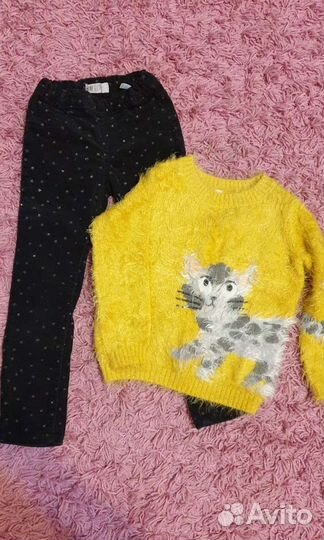 Вещи на девочку 110р (платья, брюки)