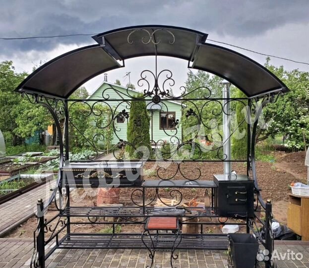 Мангал с крышей