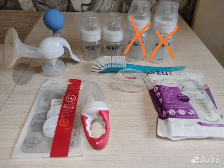 Бутылочки avent, молокоотсос, ниблер