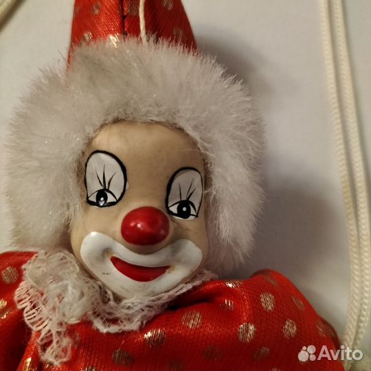 Клоун на качелях кукла