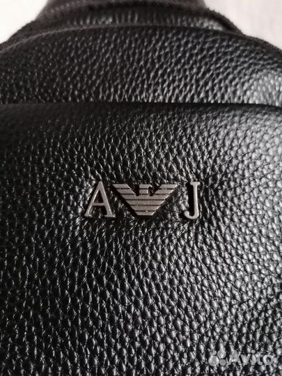 Мужская кожаная сумка Armani Jeans слинг