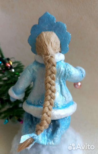 Ватная ёлочная игрушка Снегурочка