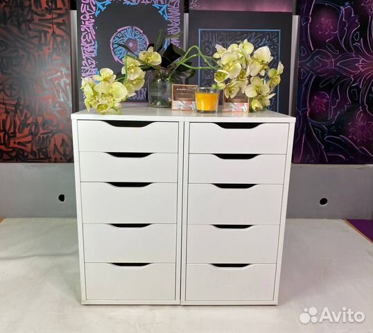 Тумба алекс IKEA белая купить в Москве | Товары для дома и дачи | Авито