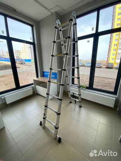 Аренда телескопической лестницы Алюмет 2х8