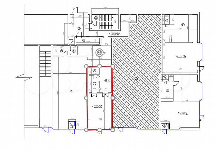 Торговое помещение, Здесь Аптека, 62.9 м²