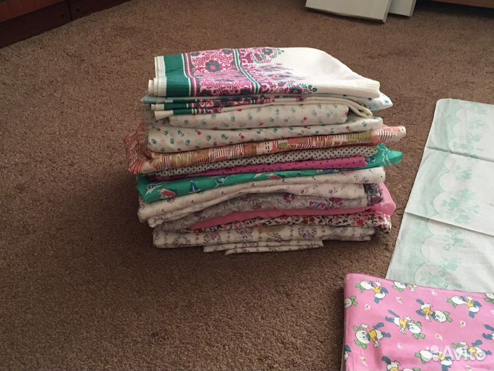 Одеяло, отрезы ситца тонкого и плотного