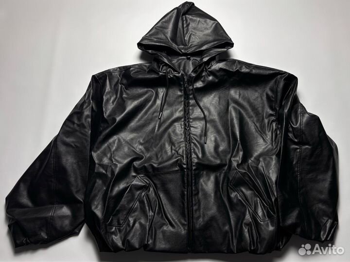 Кожаный Бомбер Оверсайз Balenciaga Type