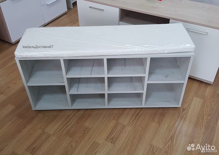 Тумба для обуви 08.56 Лайт дуб белый, наличие