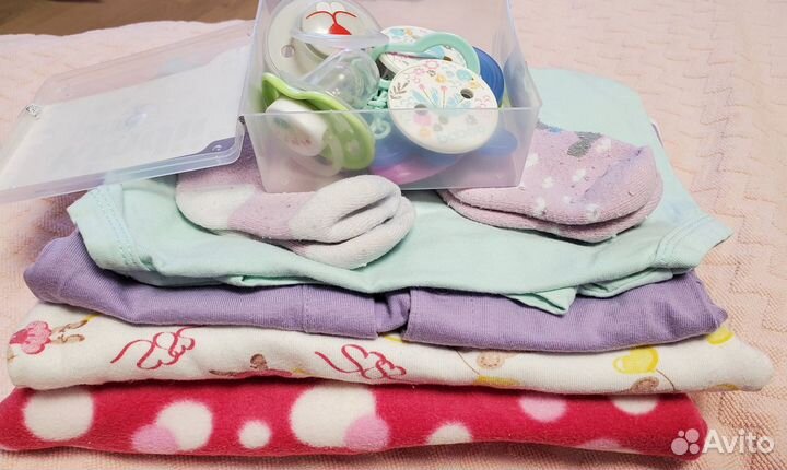 Боди слипы 3-6 мес, Держатель, пустышки, грызунки