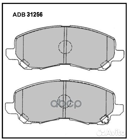 Колодки тормозные дисковые перед ADB31256 A