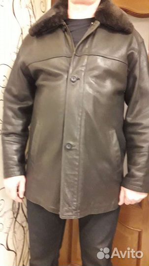 Куртка кожр54подклад/цигейПримеряетр56Достав Лен р