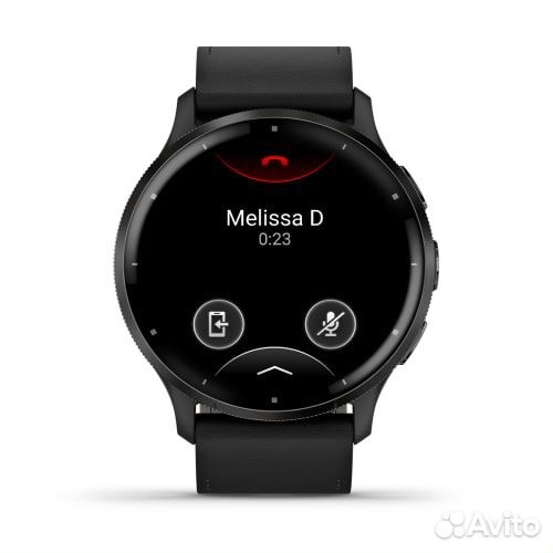 Garmin Venu 3 черные с серым безелем и кожаным ремешком