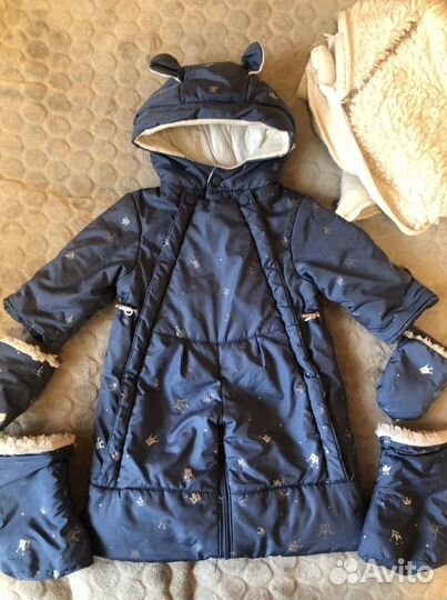 Зимне/весенний/осенний Комбинезон трансформер 74