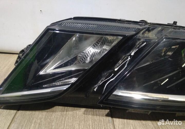 Фара лэд LED левая бу Skoda Octavia A7 рестайлинг OEM 5E1941015D