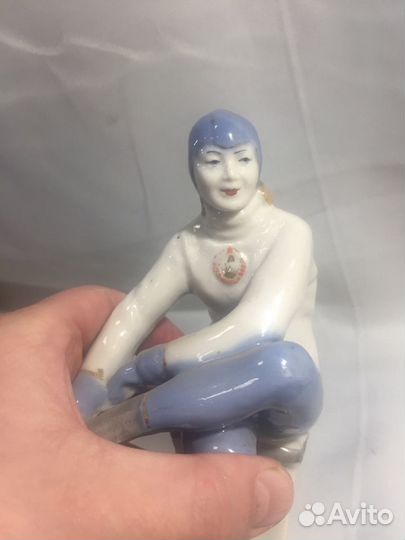 Статуэтка «Конькобежка Скобликова». ссср. 1960е