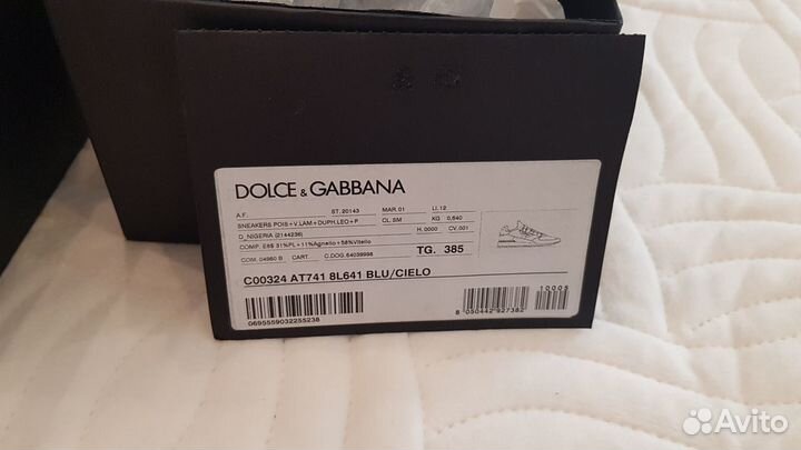 Кроссовки dolce gabbana 38,5