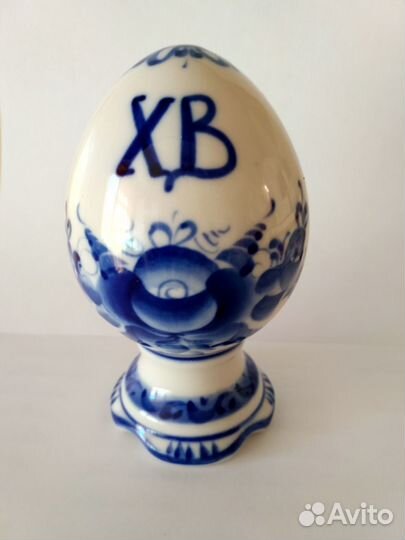Яйцо пасхальное, фарфор Гжель