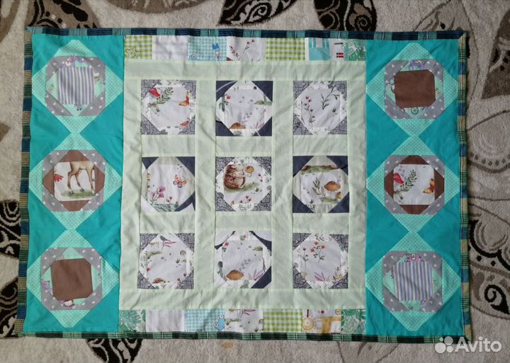 Лоскутное покрывало ручной работы