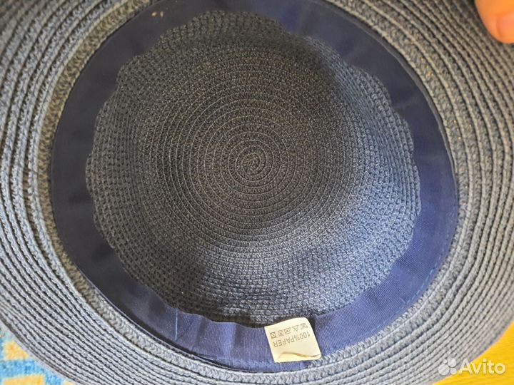 Шляпа женская летняя синяя