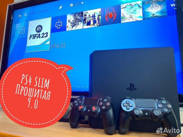 Прошитая 9.0 Sony PS4 Slim 500gb+ Fifa 23