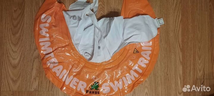 Надувной круг для плавания swimtrainer оранжевый