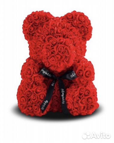 Мишка из роз 25 см