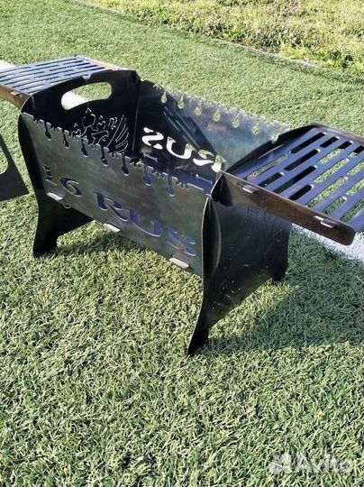 Мангал 16RUS Высокогорск +кочерга+чехол+2полки