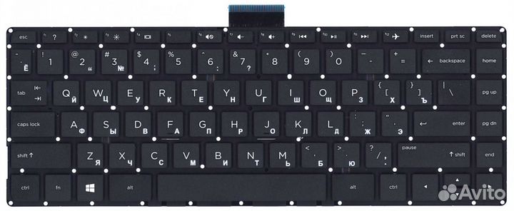 Клавиатура HP Stream 14-ax013ur 2EQ30EA без рамки