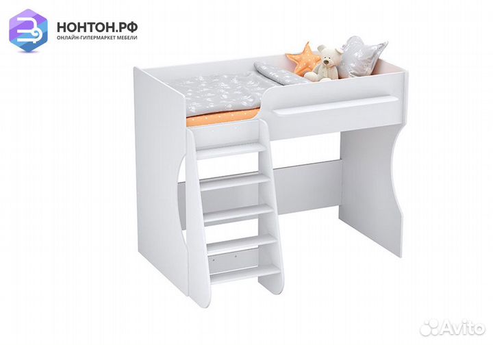 Кровать-чердак Polini kids Dream 1700 белый