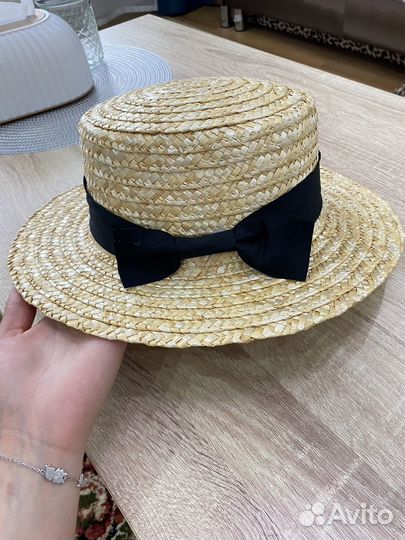 Шляпа женская соломенная