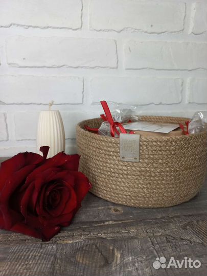 Подарочный набор + корзина из джута