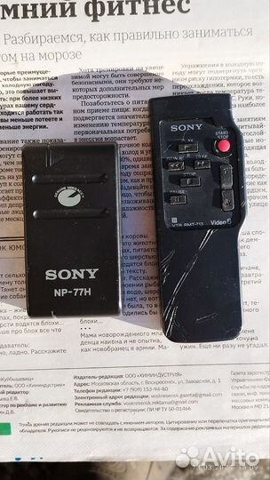 Аккумулятор и пульт для видеокамеры Sony