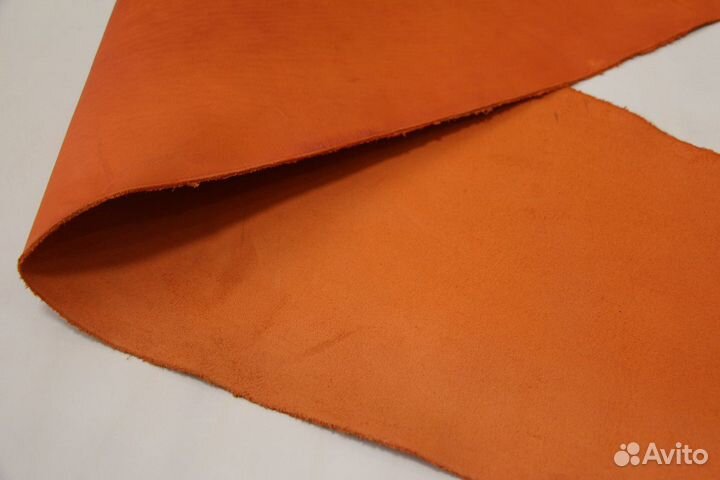 Кожа. Пола ременная оранжевая