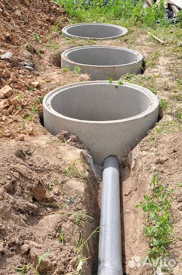 Септик из бетонных колец под ключ