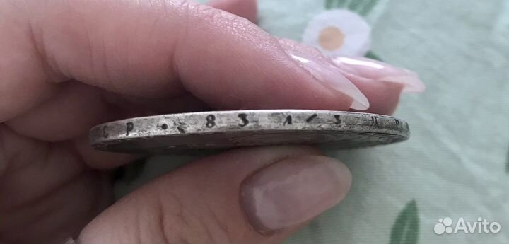 Серебряные 2 рубля Петра I (1722г.)